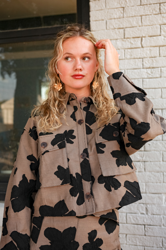 Jacquard Floral Jacket